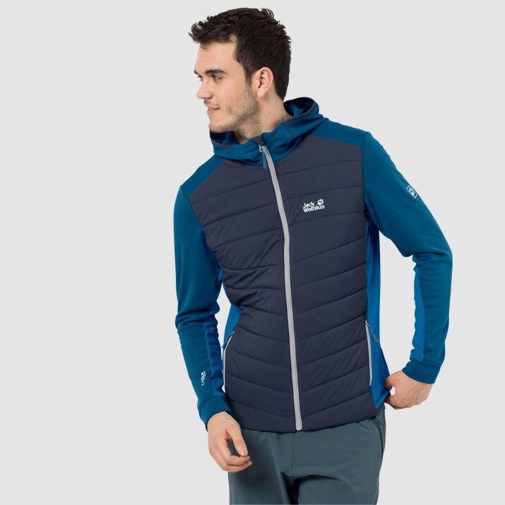 Jack Wolfskin Mens Crossing Peak Fleece Jacket Blue 621840CUN